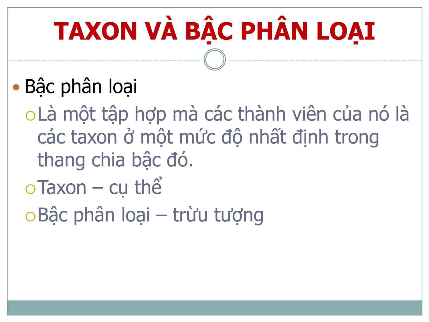 Bài giảng Danh pháp và phân loại thực vật trang 7