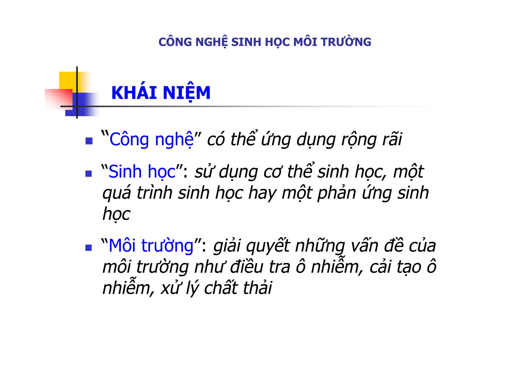 Bài giảng môn Công nghệ sinh học môi trường trang 6