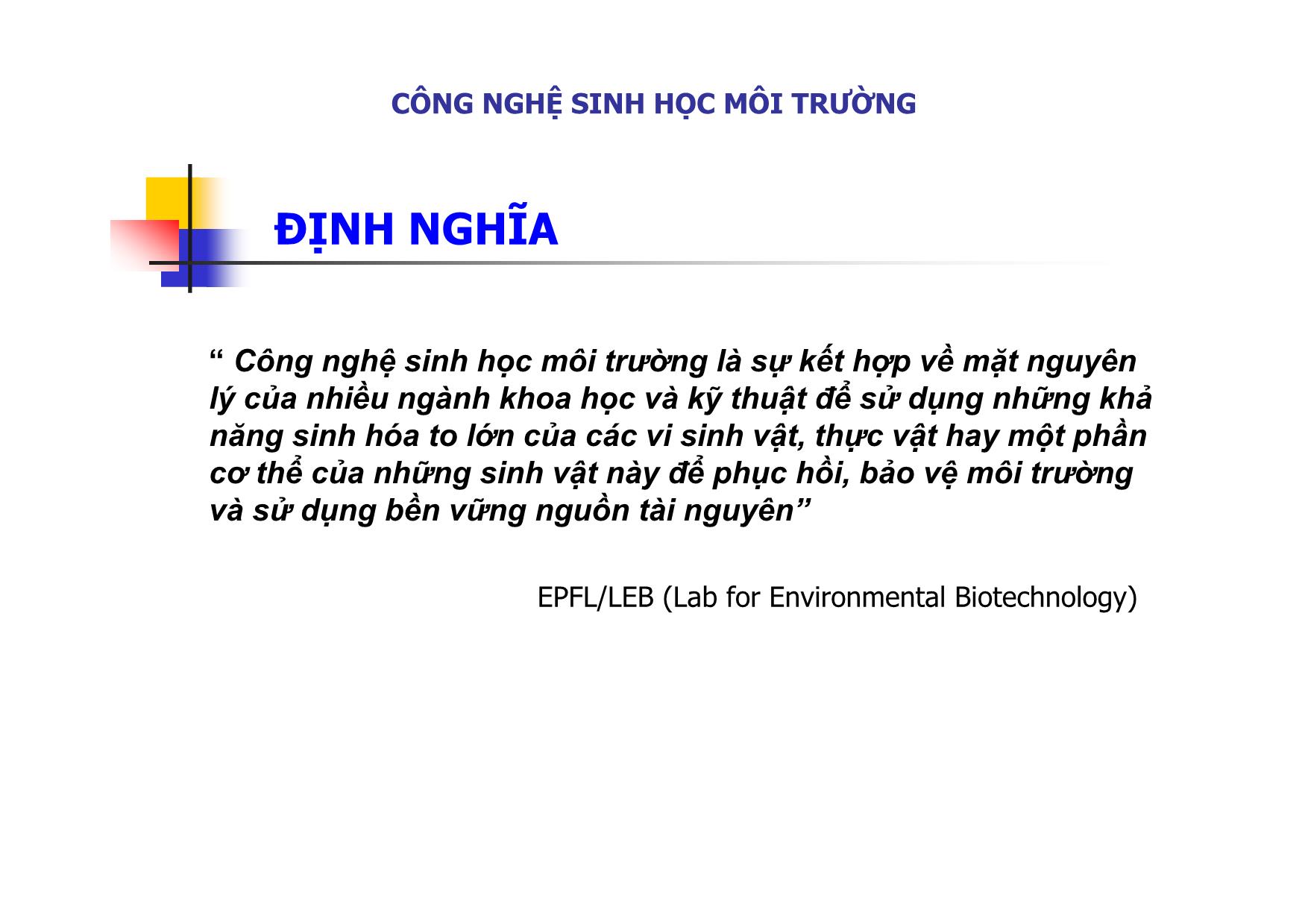 Bài giảng môn Công nghệ sinh học môi trường trang 8