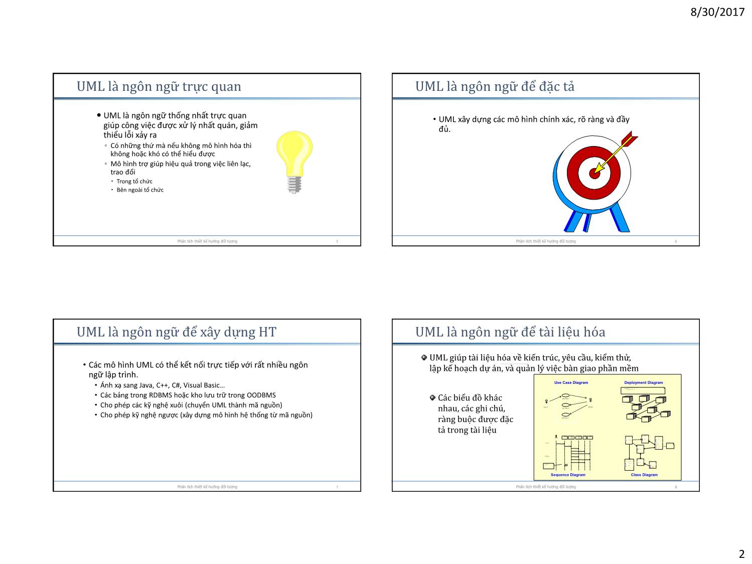 Bài giảng Phân tích thiết kế hướng đối tượng - Chương 2: Ngôn ngữ mô hình hóa thống nhất (UML) trang 2