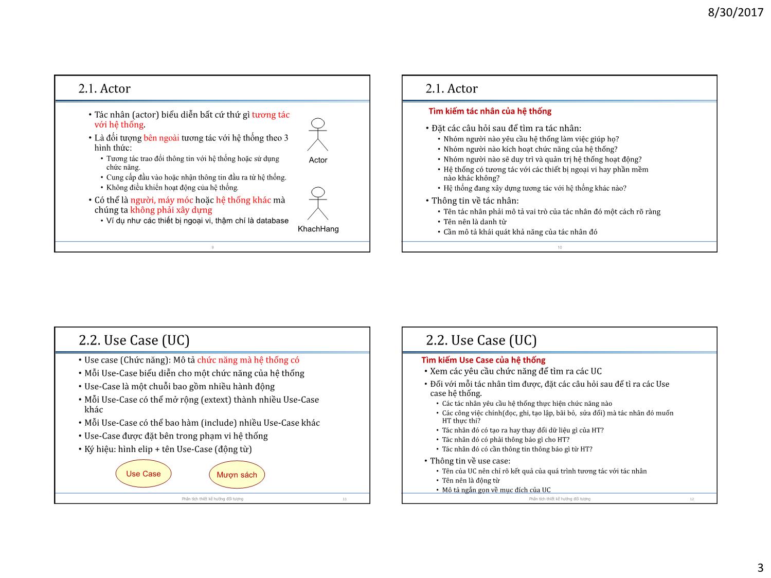 Bài giảng Phân tích thiết kế hướng đối tượng - Chương 3: Mô hình Use Case trang 3