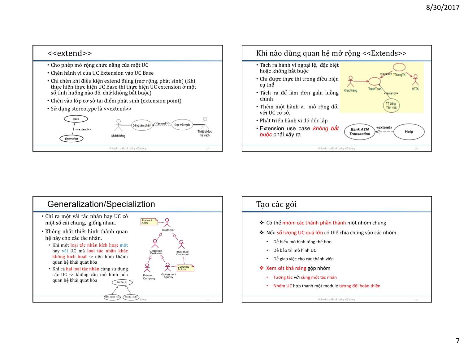 Bài giảng Phân tích thiết kế hướng đối tượng - Chương 3: Mô hình Use Case trang 7