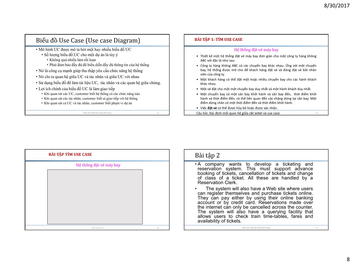 Bài giảng Phân tích thiết kế hướng đối tượng - Chương 3: Mô hình Use Case trang 8