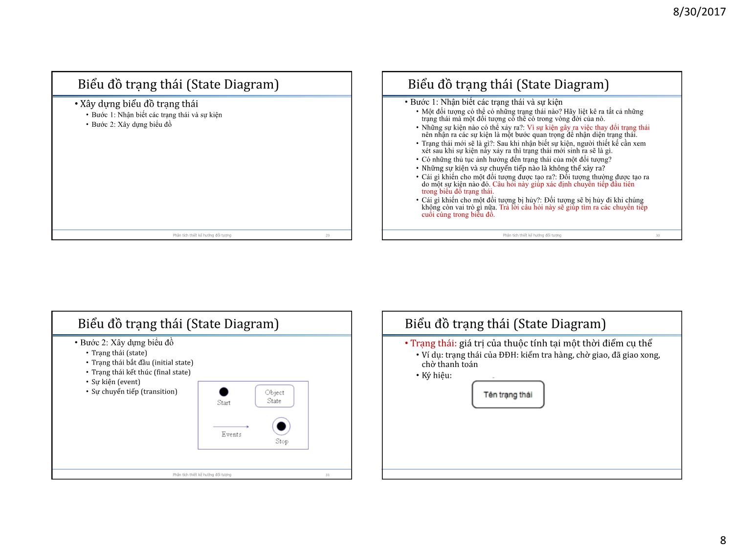 Bài giảng Phân tích thiết kế hướng đối tượng - Chương 4: Phân tích và thiết kế hệ thống ở trạng thái động trang 8