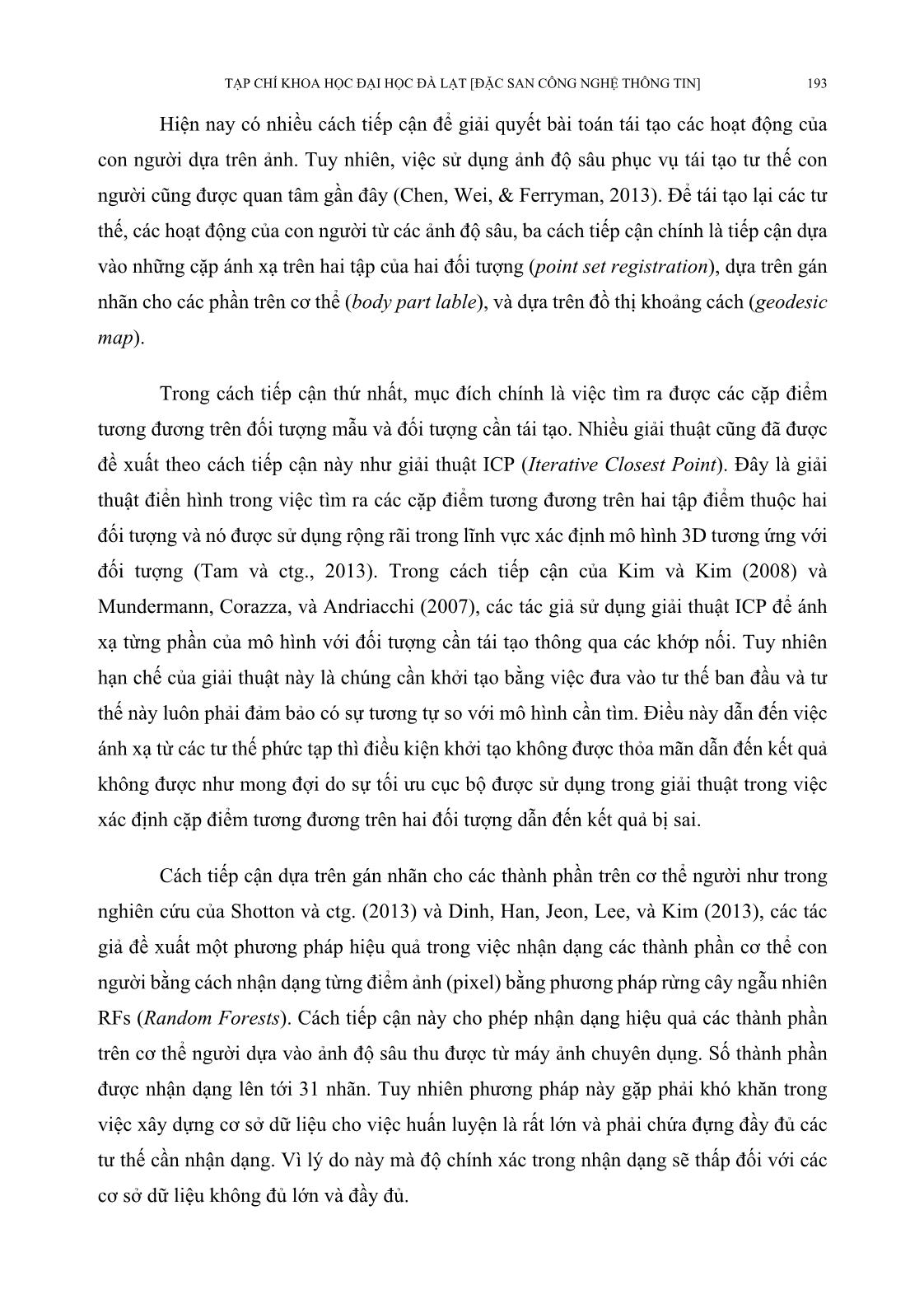 Nhận dạng các tư thế con người từ dữ liệu của cảm biến độ sâu sử dụng đặc trưng khoảng cách và màu da trang 2