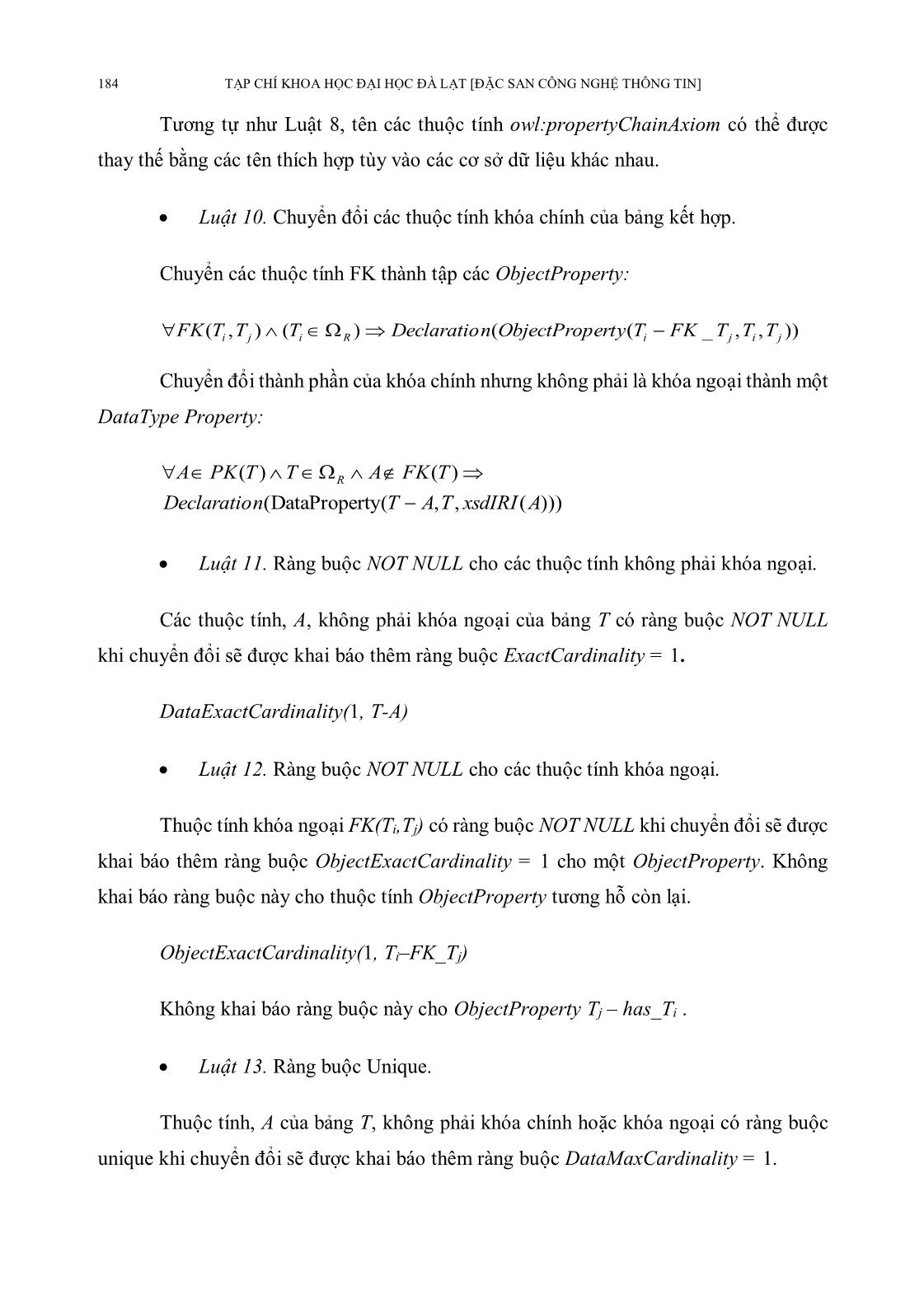 Mô hình hóa tri thức cho một cơ sở dữ liệu quan hệ bằng Ontology Web Language trang 10