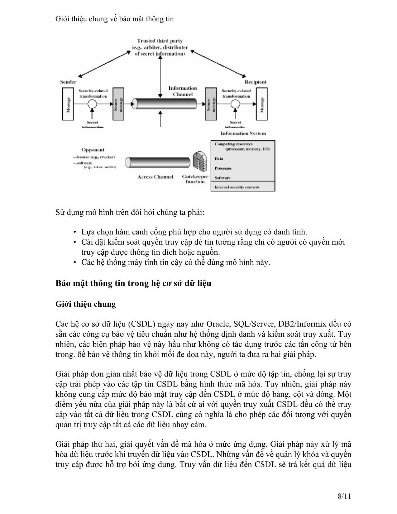 Tài liệu Giới thiệu chung về bảo mật thông tin trang 8