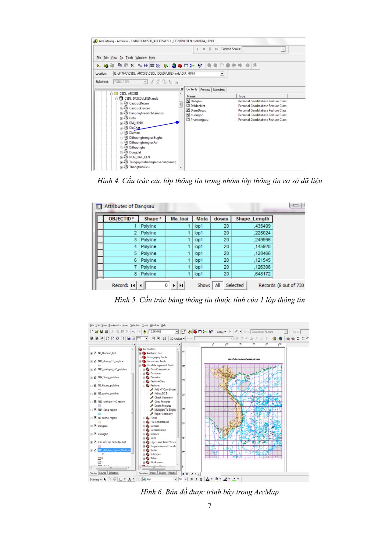 Xây dựng cấu trúc CSDL Địa chất & Địa vật lý biển bằng phần mềm Arcgis 9.3 từ các kết quả nghiên cứu, điều tra, khảo sát của viện Địa chất & Địa vật lý biển trang 7