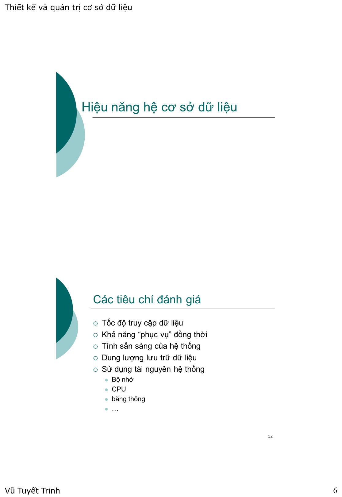 Bài giảng Thiết kế và quản trị cơ sở dữ liệu - Nhắc lại các kiến thức cơ bản trang 6