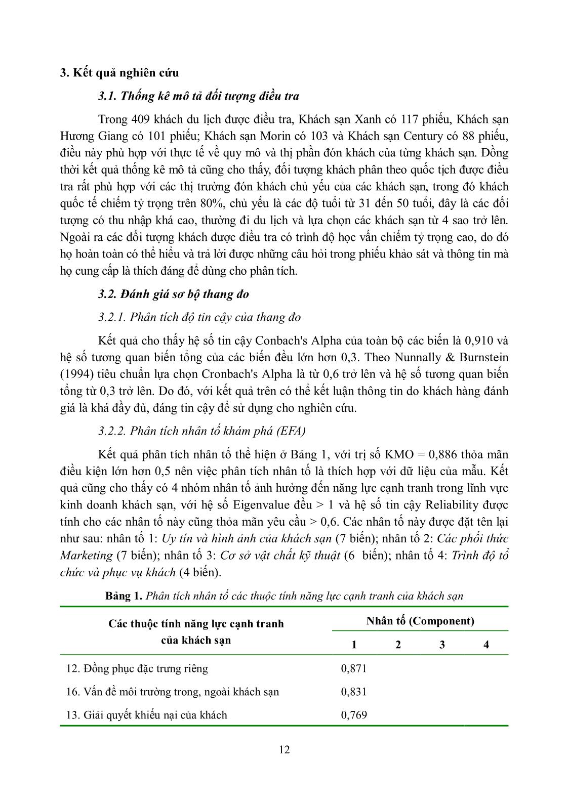 Nghiên cứu các nhân tố ảnh hưởng đến năng lực cạnh tranh của các khách sạn 4 sao trên địa bàn Thừa Thiên Huế trang 4