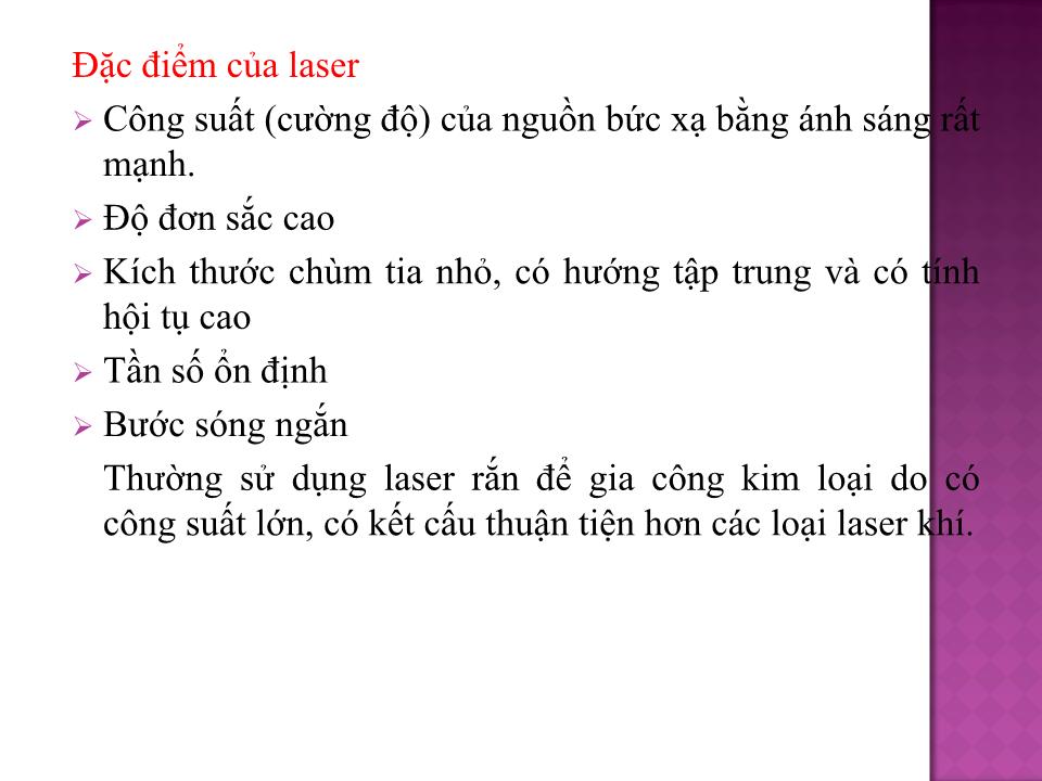 Bài giảng Gia công tia Laser trang 3