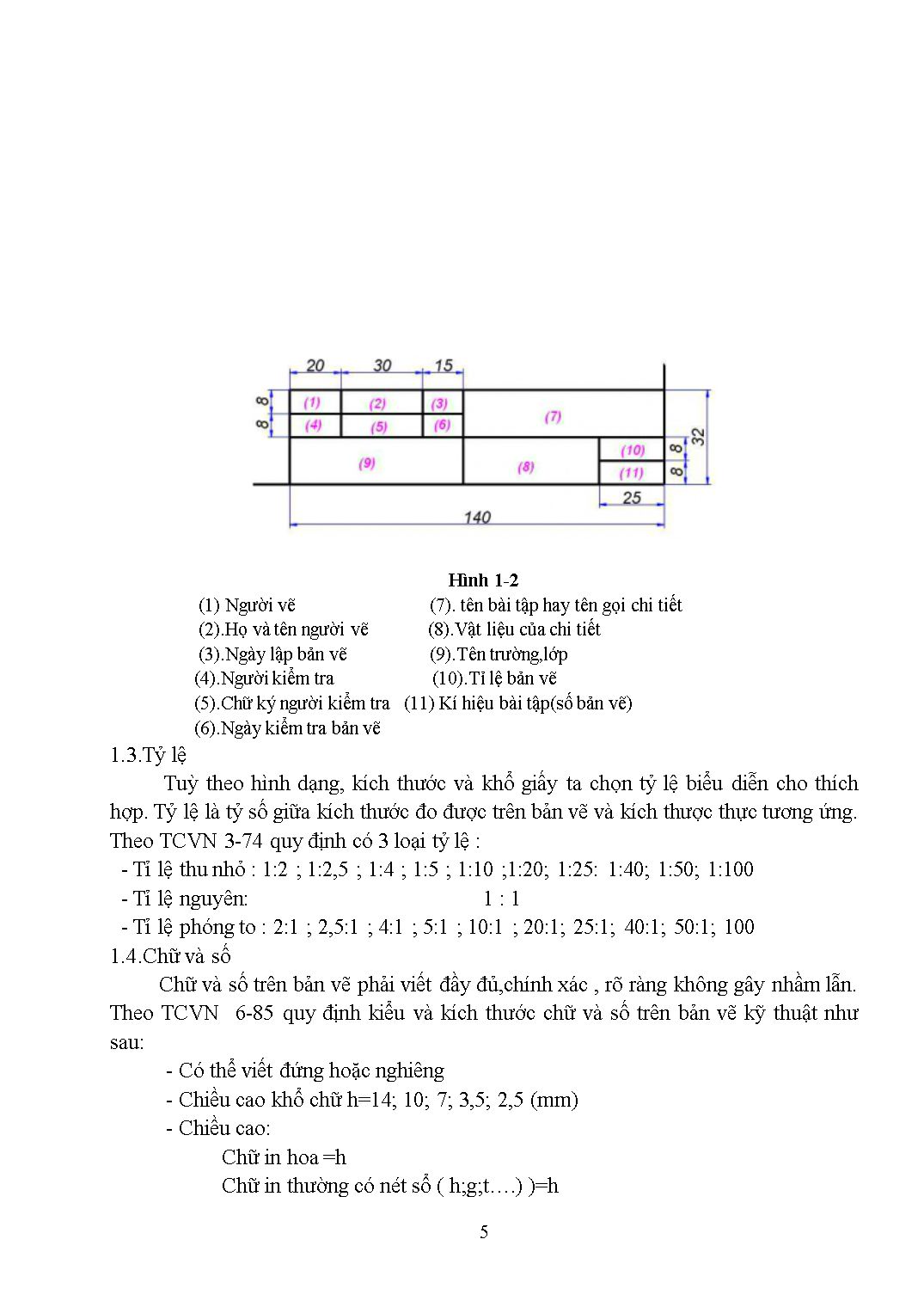 Giáo trình Vẽ kỹ thuật - Trường Cao đẳng Xây dựng Thành phố Hồ Chí Minh trang 6