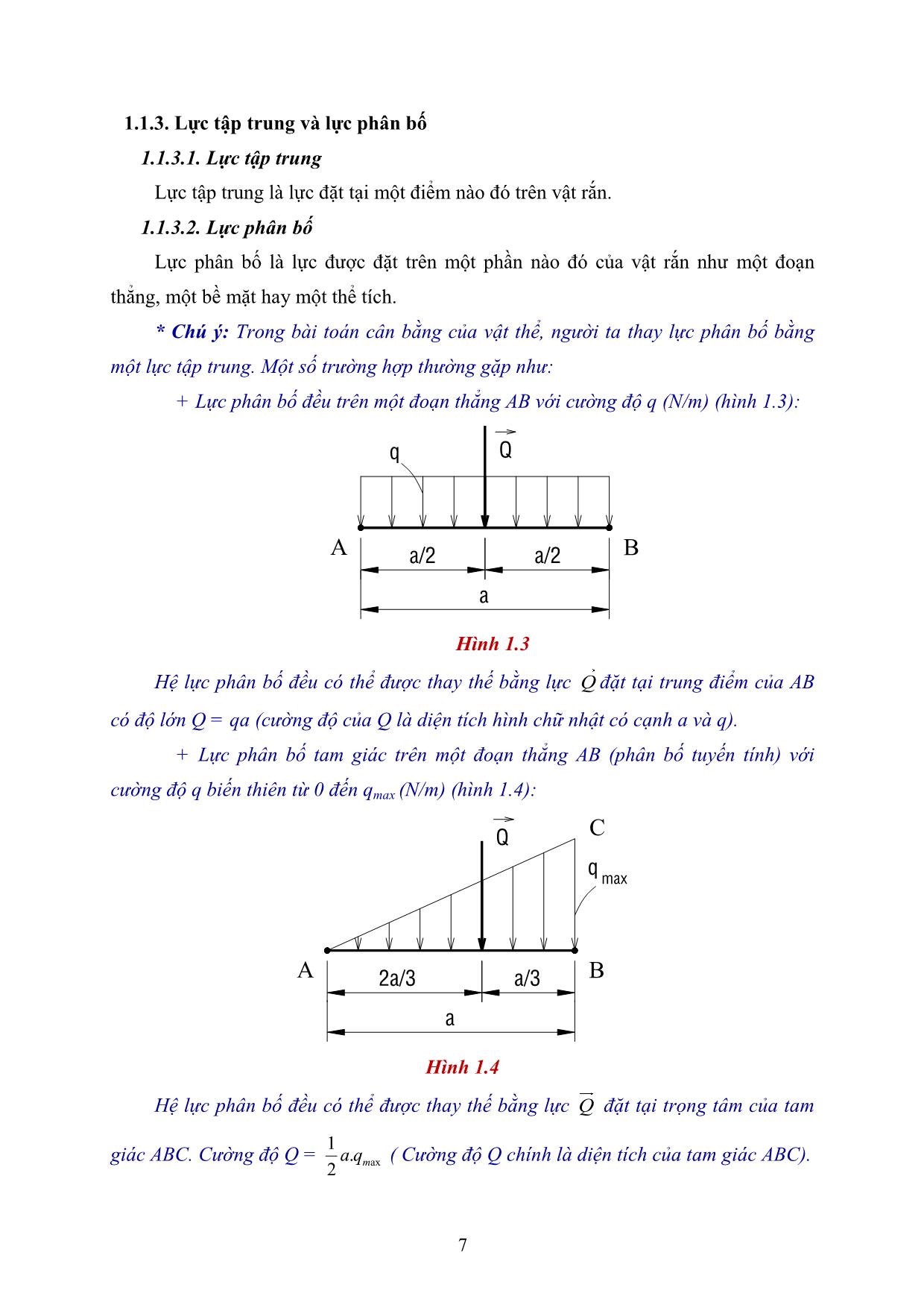 Bài giảng Cơ lý thuyết 1 trang 7