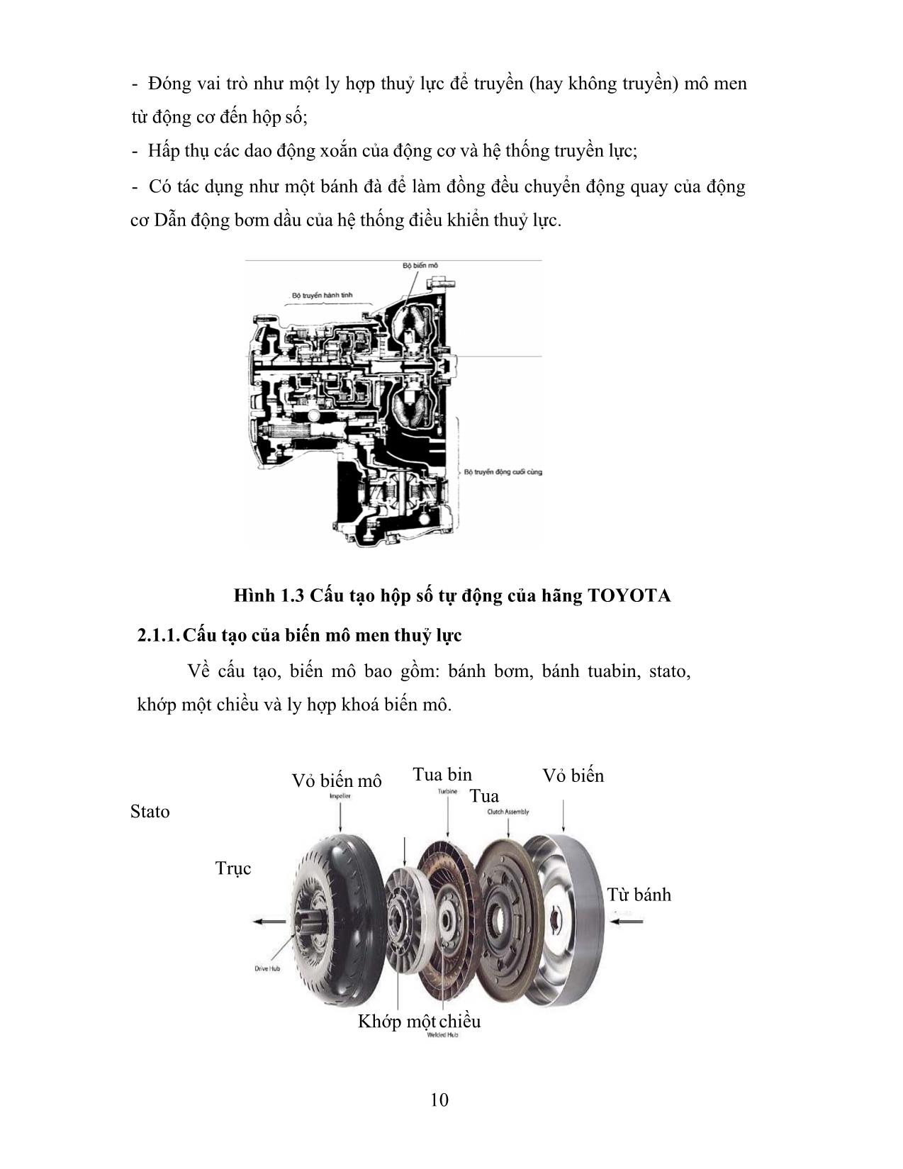 Giáo trình Bảo dưỡng và sửa chữa hộp số tự động trang 10