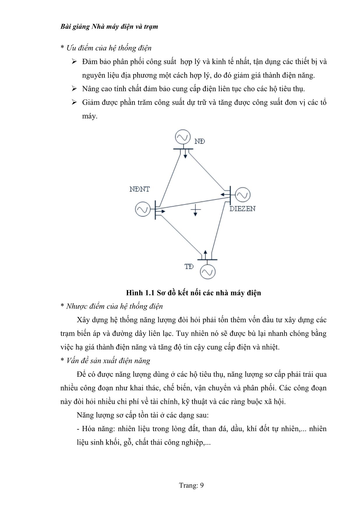 Bài giảng Nhà máy điện và trạm trang 7