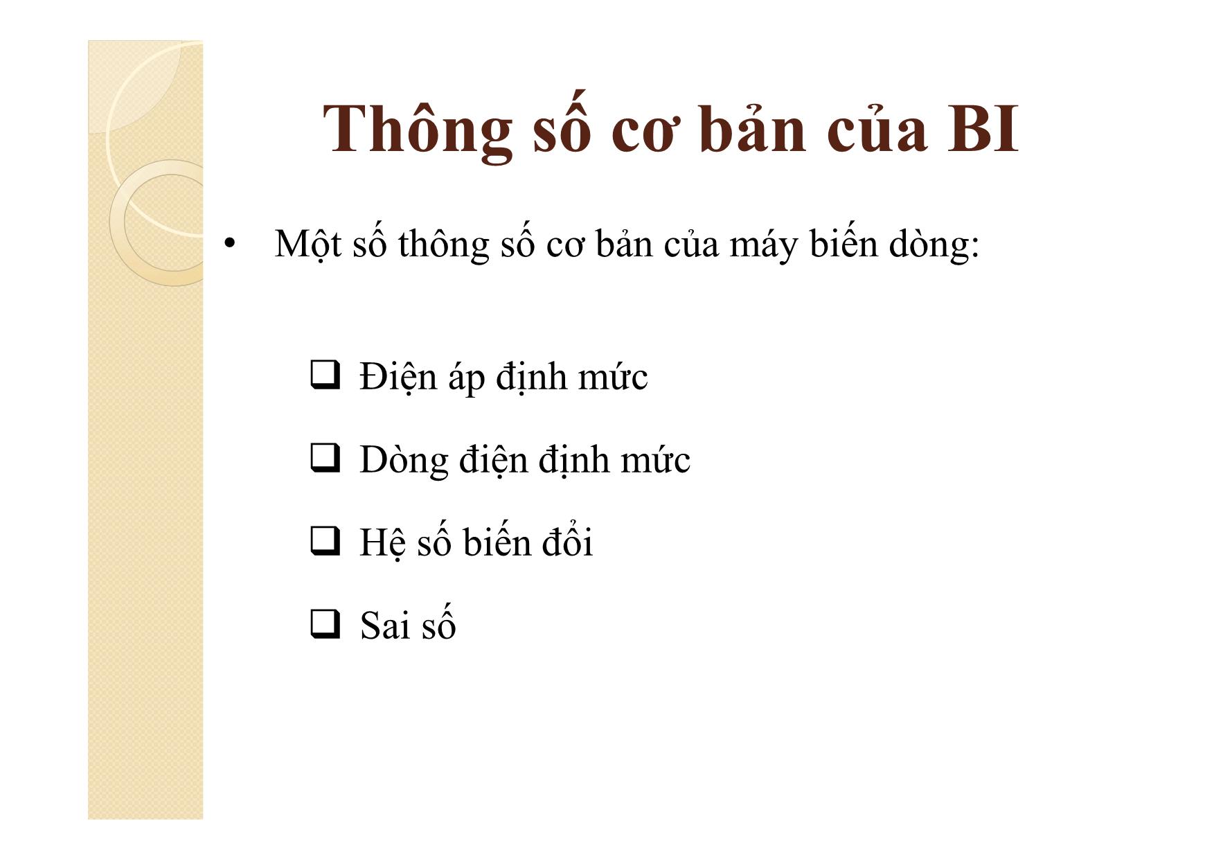 Bài giảng Khí cụ điện - Chương 12: Máy biến dòng và máy biến áp trang 9