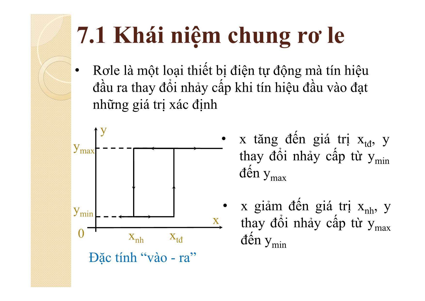 Bài giảng Khí cụ điện - Chương 7: Rơ le trang 4