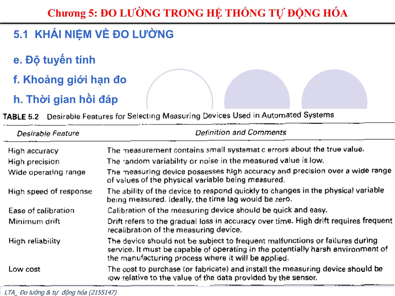 Bài giảng Đo lường và tự động hóa - Chương 5: Đo lường trong hệ thống tự động hóa trang 5