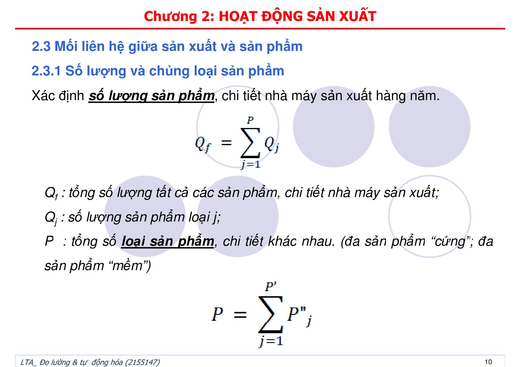 Bài giảng Đo lường và tự động hóa - Chương 2: Hoạt động sản xuất trang 10