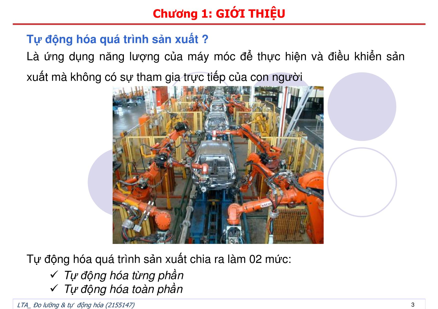 Bài giảng Đo lường và tự động hóa - Chương 1: Giới thiệu trang 3