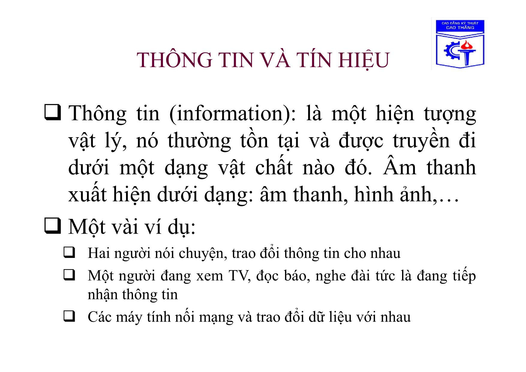 Bài giảng Truyền số liệu - Chương 1: Tổng quan về mạng truyền số liệu trang 4