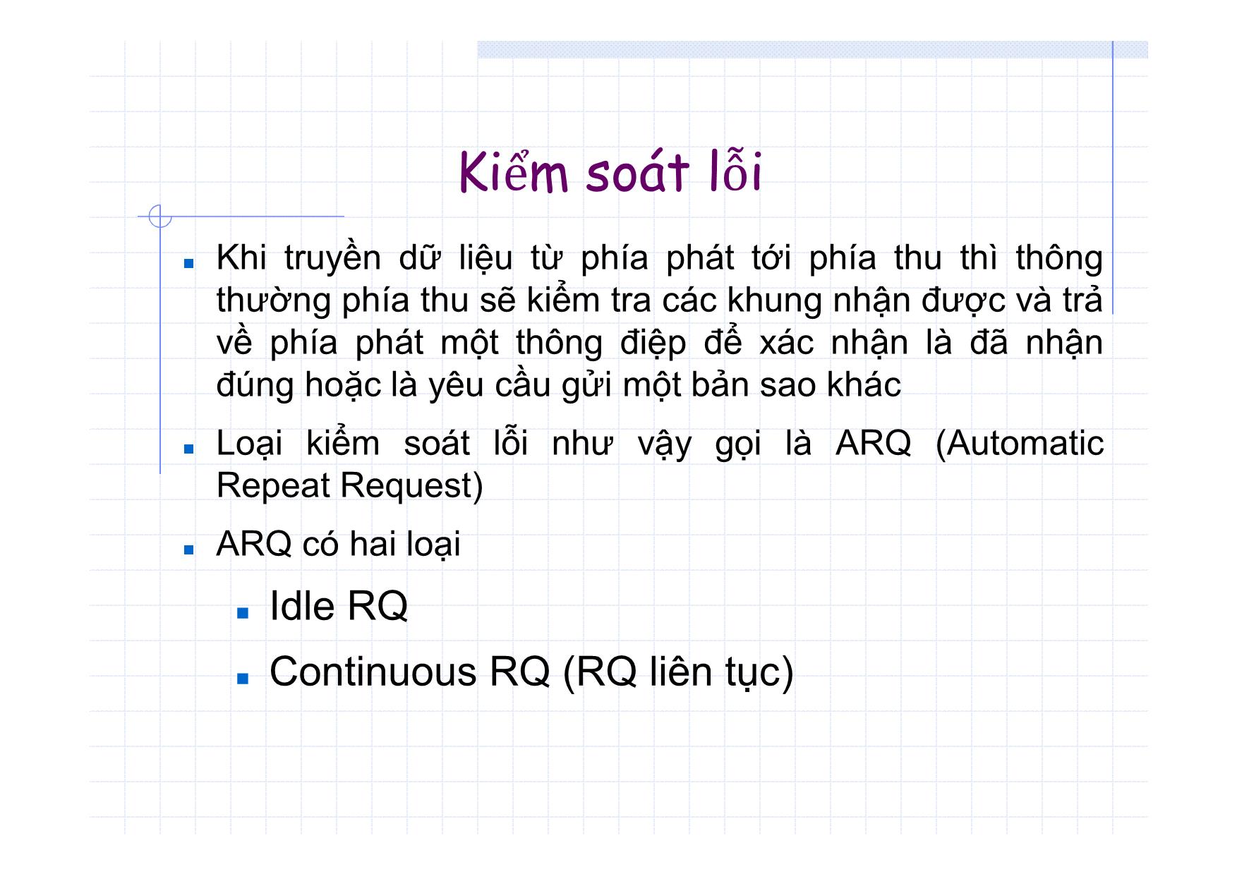 Bài giảng Truyền số liệu - Chương 5: Các nghi thức cơ sở và nghi thức điều khiển liên kết số liệu trang 4