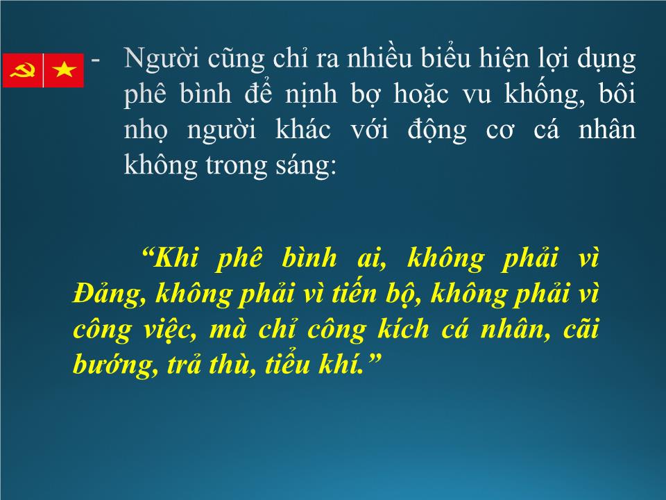 Chuyên đề Học tập và làm theo tư tưởng, đạo đức, phong cách Hồ Chí Minh về phòng, chống suy thoái tư tưởng chính trị, đạo đức, lối sống, “tự diễn biến”, “tự chuyển hóa” trong nội bộ trang 10