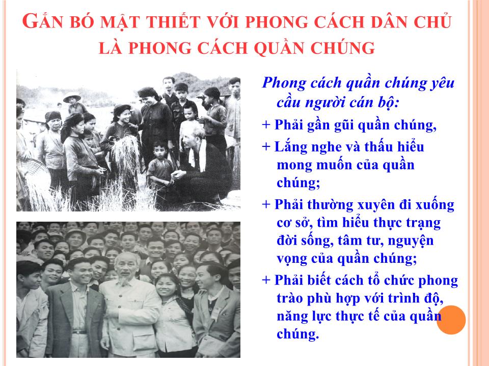 Chuyên đề Xây dựng phong cách, tác phong công tác của người đứng đầu, của cán bộ, đảng viên trong học tập và làm theo tư tưởng, đạo đức, phong cách Hồ Chí Minh trang 10