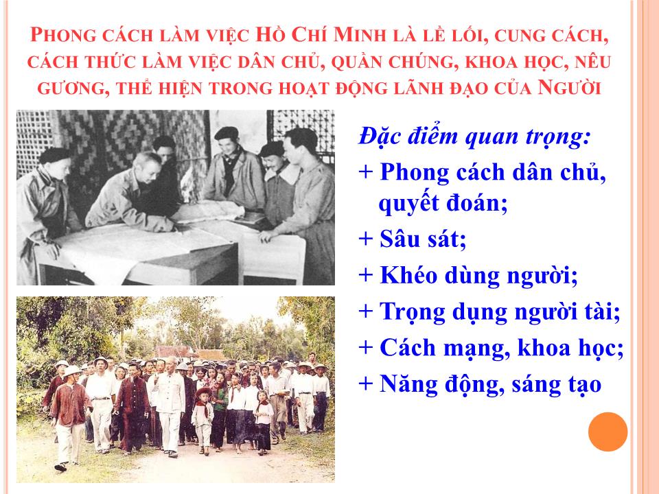 Chuyên đề Xây dựng phong cách, tác phong công tác của người đứng đầu, của cán bộ, đảng viên trong học tập và làm theo tư tưởng, đạo đức, phong cách Hồ Chí Minh trang 6