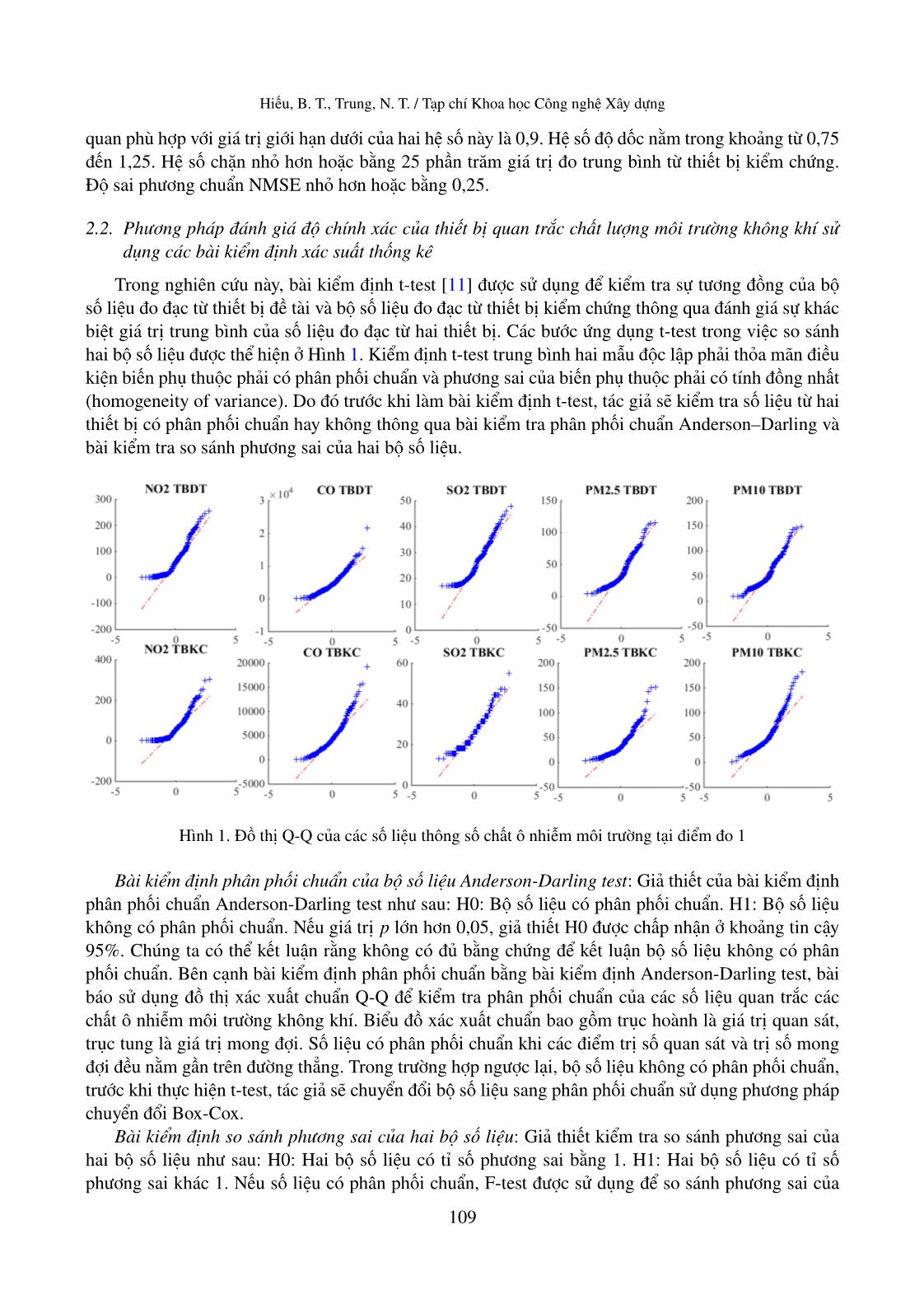 Đánh giá độ tin cậy của thiết bị giám sát chất lượng môi trường không khí trong công tác quan trắc môi trường không khí xung quanh trang 4