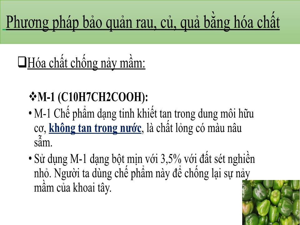 Đề tài Các phương pháp bảo quản rau, củ, quả trang 4