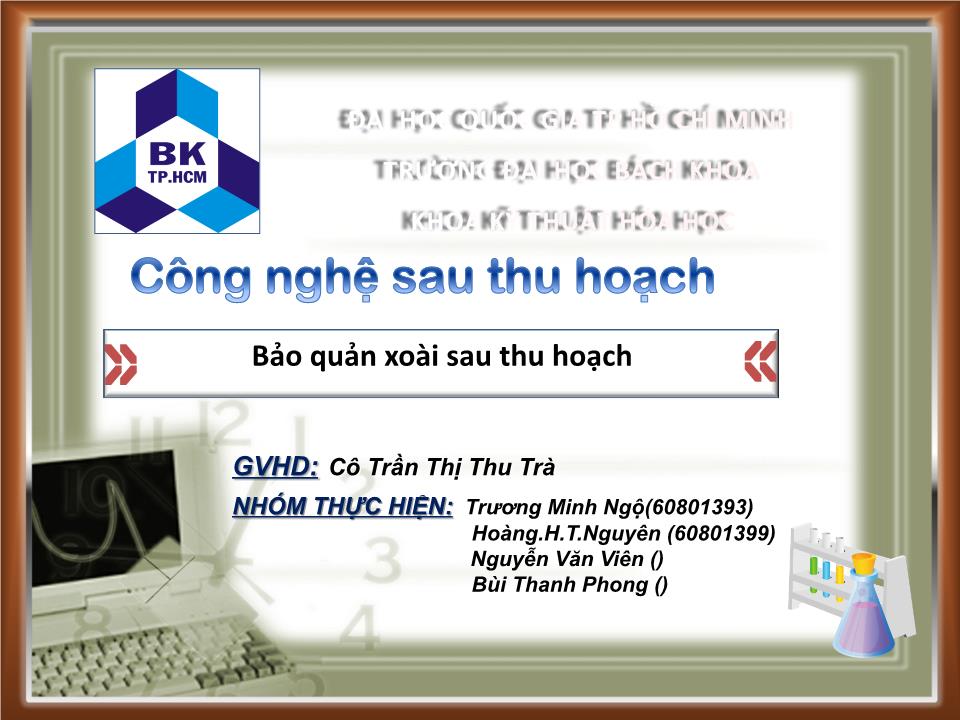 Đề tài Bảo quản xoài sau thu hoạch trang 1