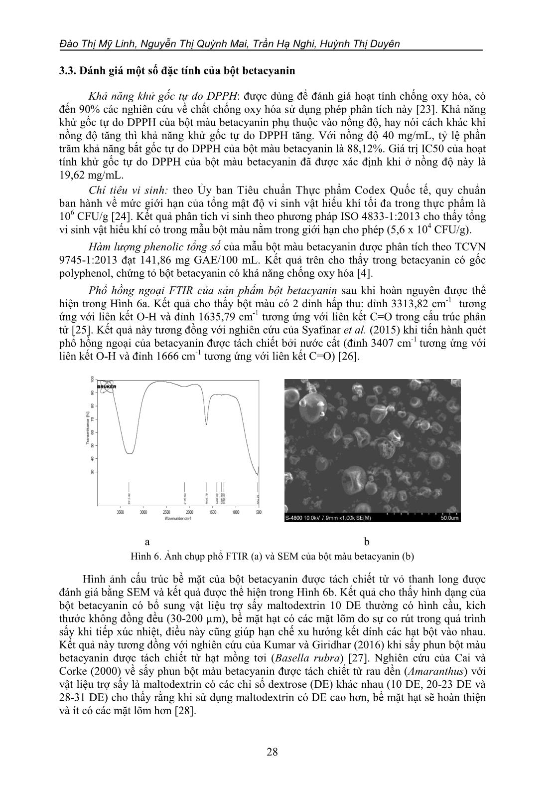 Nghiên cứu quá trình tạo bột màu Betacyanin thu nhận từ vỏ quả thanh long (Hylocereus undatus) trang 8