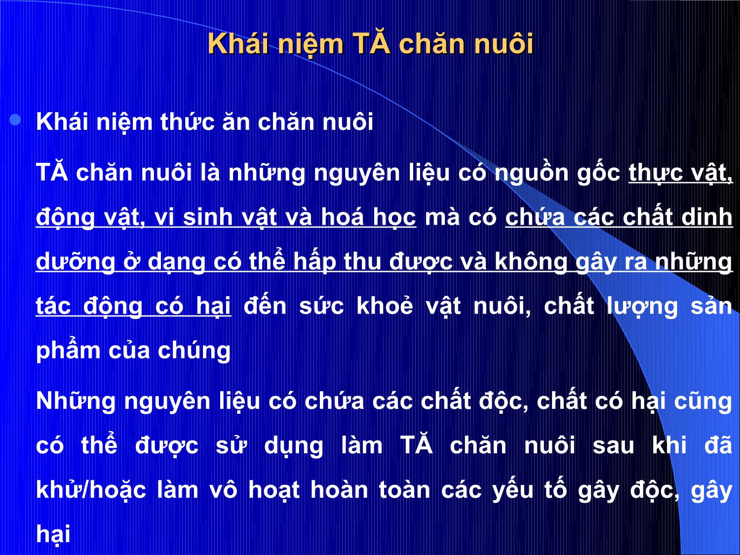 Bài giảng Thức ăn chăn nuôi - Chương 1: Phân loại thức ăn chăn nuôi trang 3