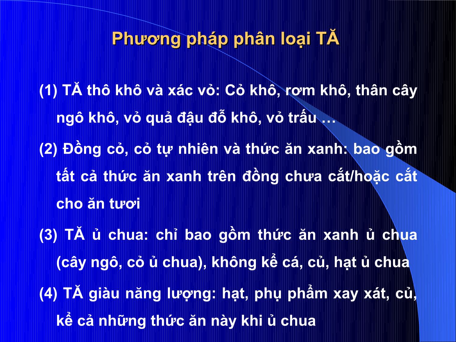 Bài giảng Thức ăn chăn nuôi - Chương 1: Phân loại thức ăn chăn nuôi trang 9