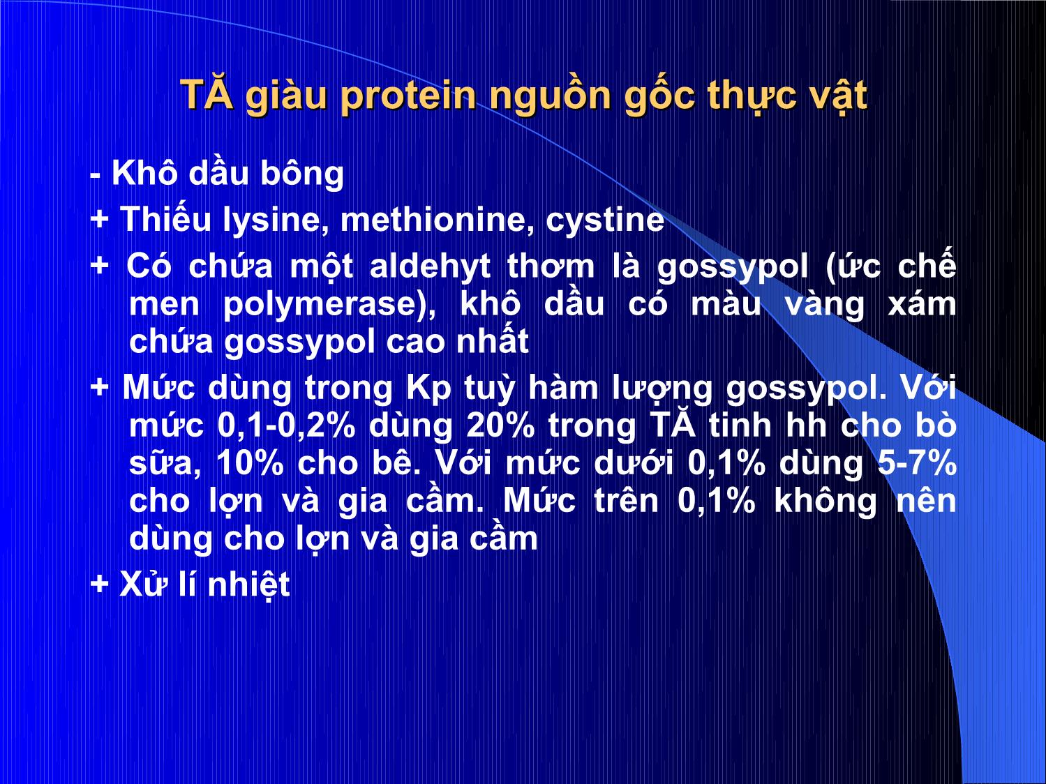 Bài giảng Thức ăn chăn nuôi - Chương 3: Thức ăn giàu Protein trang 10