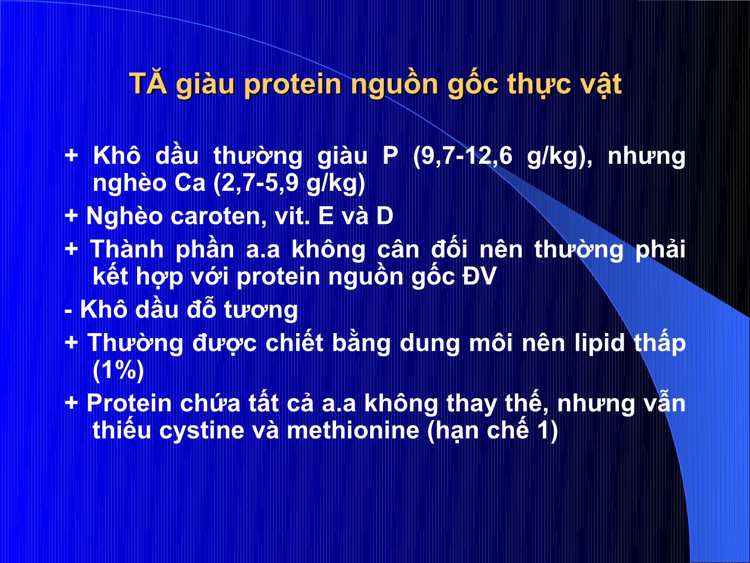 Bài giảng Thức ăn chăn nuôi - Chương 3: Thức ăn giàu Protein trang 6