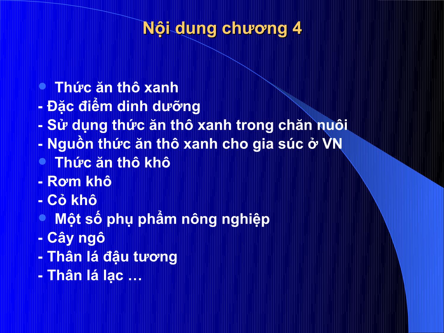 Bài giảng Thức ăn chăn nuôi - Chương 4: Thức ăn thô trang 2