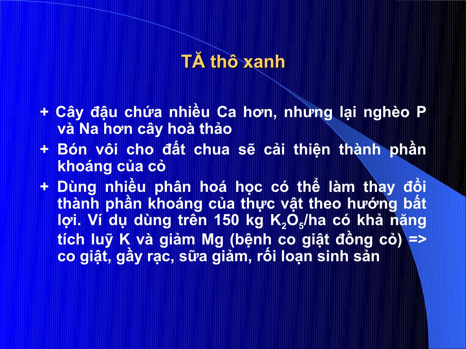 Bài giảng Thức ăn chăn nuôi - Chương 4: Thức ăn thô trang 5