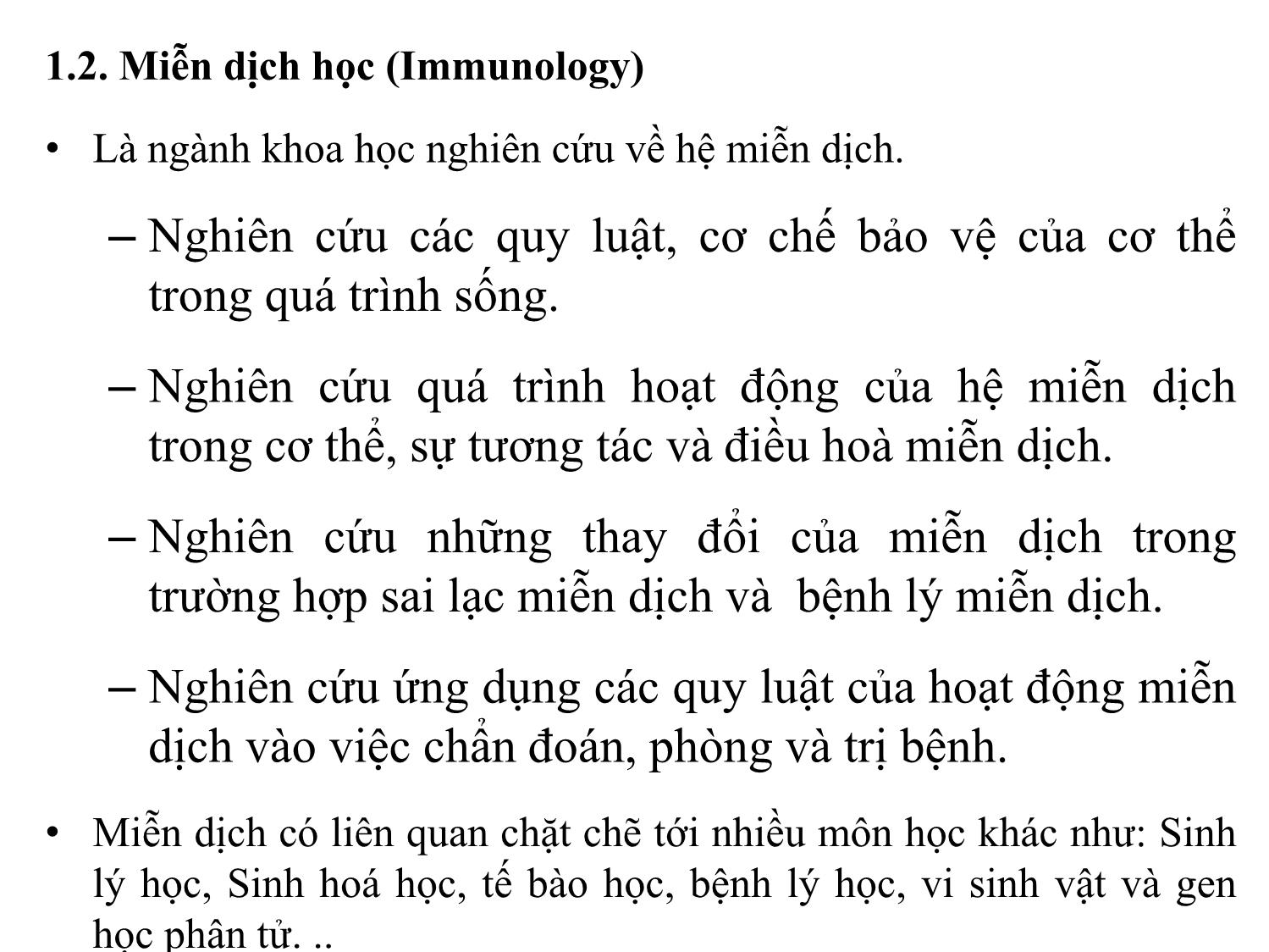 Bài giảng Miễn dịch học thú y - Chương I: Khái niệm về miễn dịch và lịch sử phát triển của miễn dịch học, phân loại miễn dịch trang 5