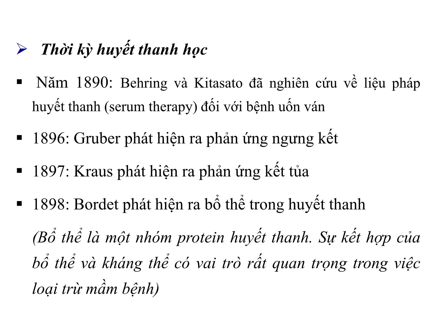 Bài giảng Miễn dịch học thú y - Chương I: Khái niệm về miễn dịch và lịch sử phát triển của miễn dịch học, phân loại miễn dịch trang 9