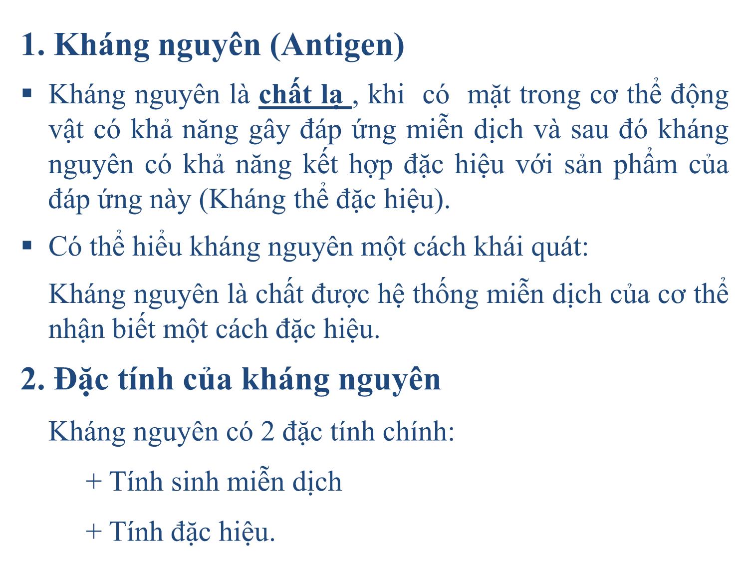 Bài giảng Miễn dịch học thú y - Chương III: Kháng nguyên trang 3