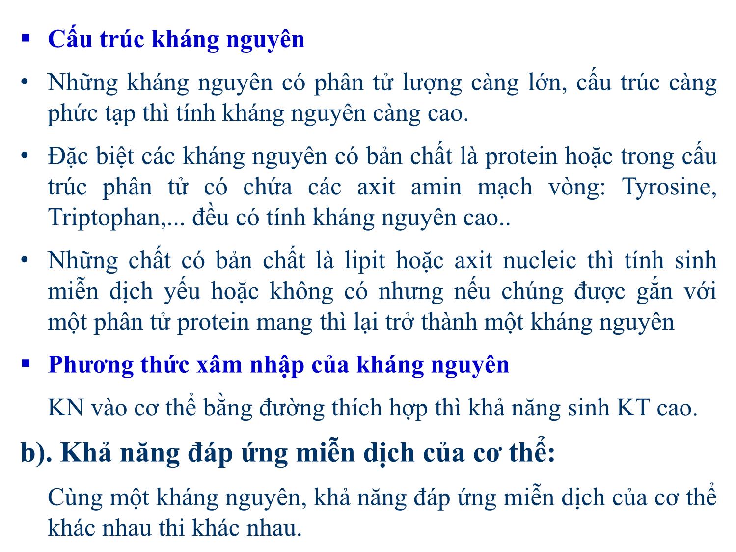 Bài giảng Miễn dịch học thú y - Chương III: Kháng nguyên trang 5