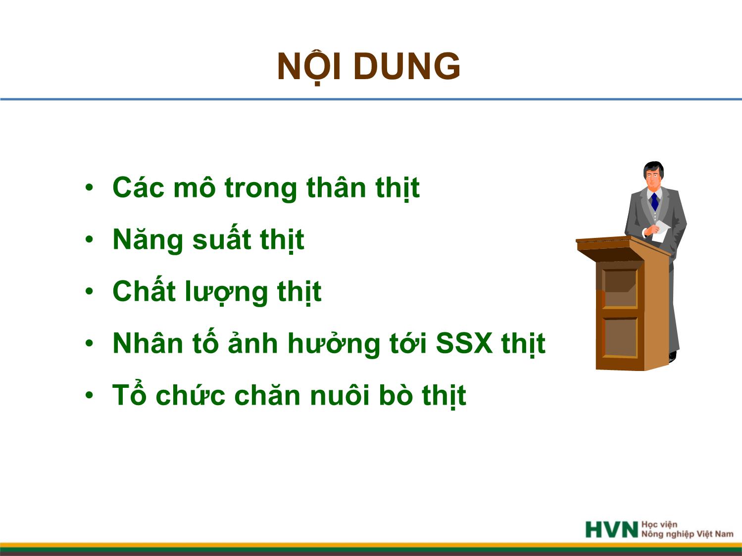 Bài giảng Chăn nuôi trâu bò - Chương 7: Chăn nuôi bò thịt trang 2