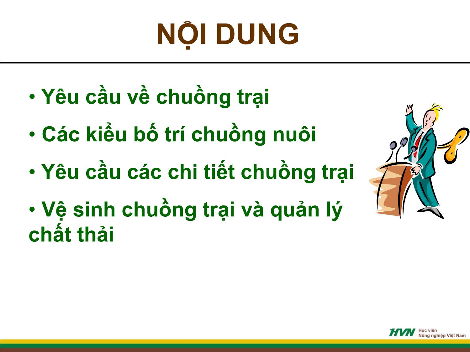 Bài giảng Chăn nuôi trâu bò - Chương 3: Chuồng trại chăn nuôi trâu bò trang 2