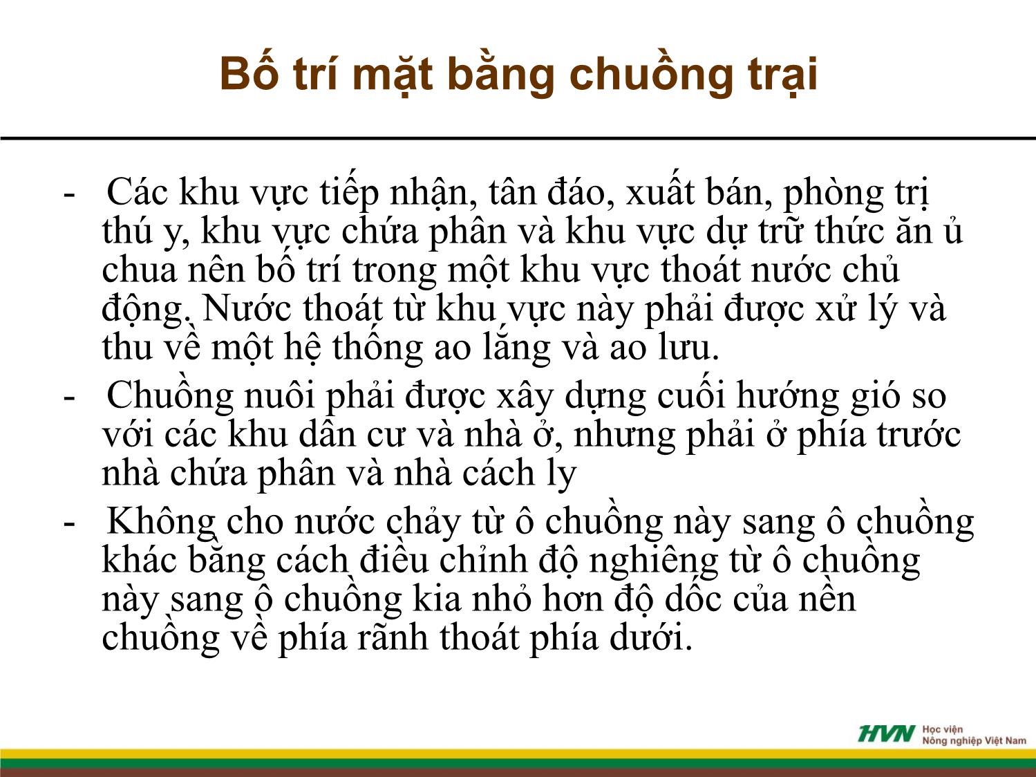 Bài giảng Chăn nuôi trâu bò - Chương 3: Chuồng trại chăn nuôi trâu bò trang 6