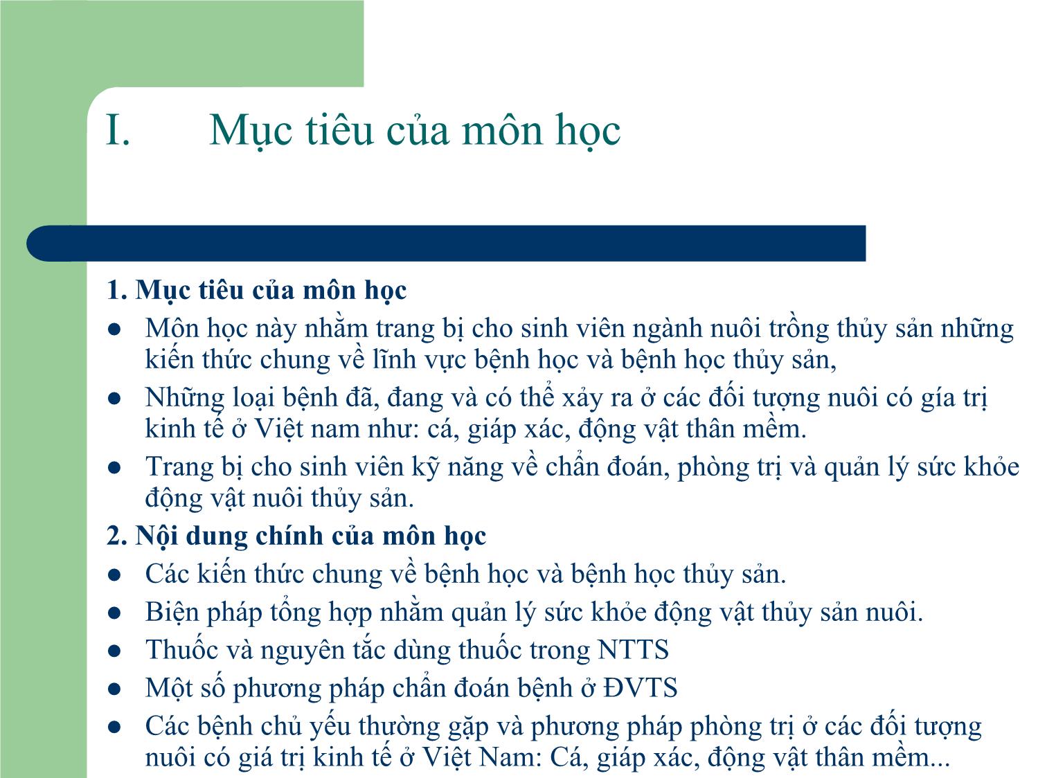 Bài giảng Nuôi trồng thủy sản - Bài mở đầu trang 3