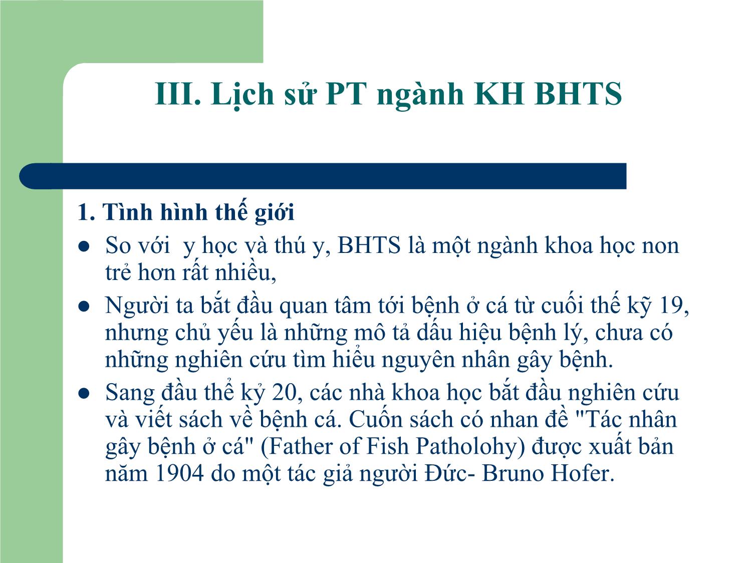 Bài giảng Nuôi trồng thủy sản - Bài mở đầu trang 6