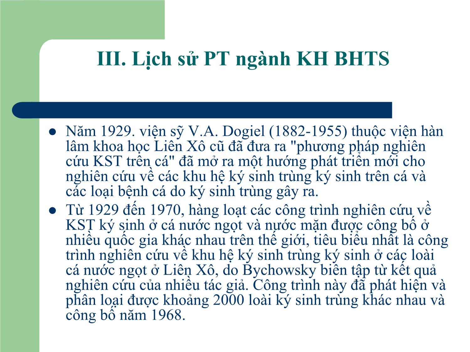 Bài giảng Nuôi trồng thủy sản - Bài mở đầu trang 7