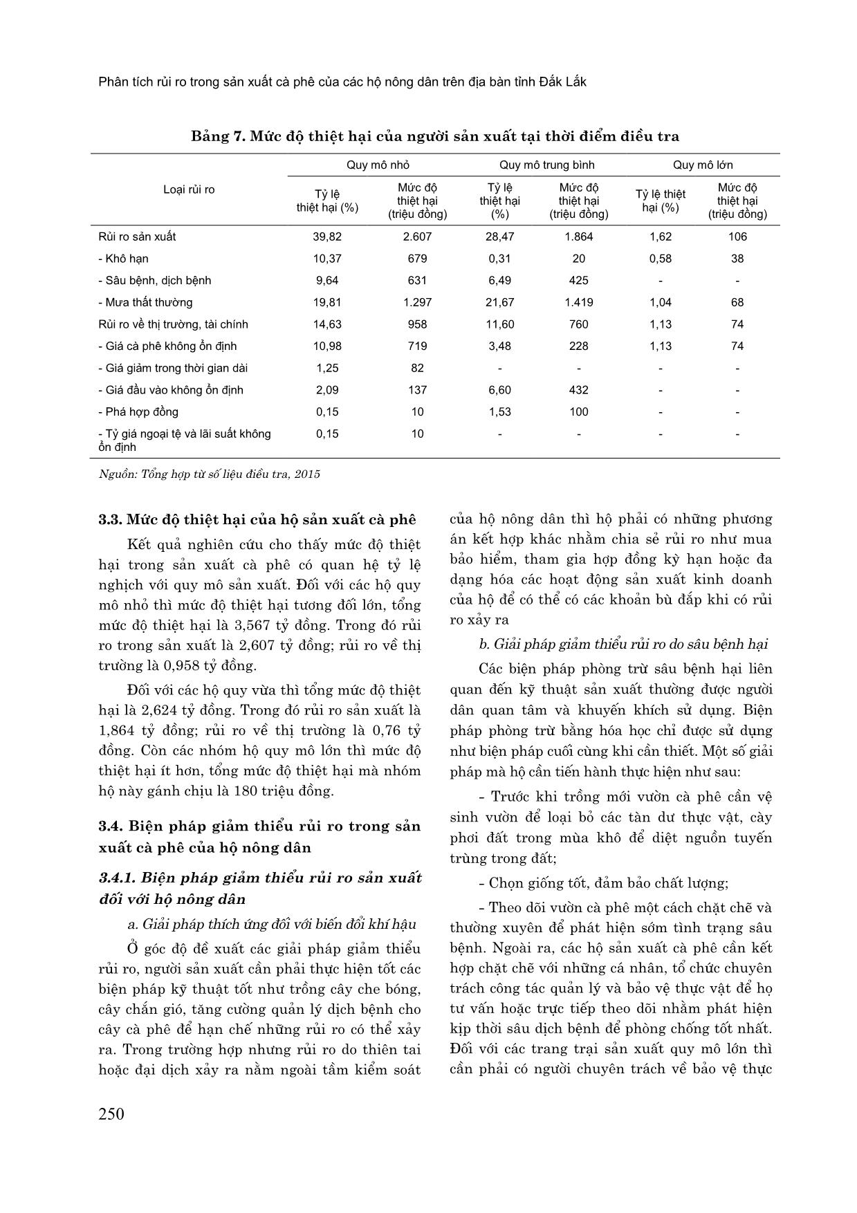 Phân tích rủi ro trong sản xuất cà phê của các hộ nông dân trên địa bàn tỉnh Đắk Lắk trang 8